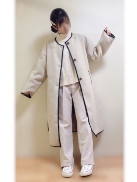 「archives（アルシーヴ）のアイテム（その他アウター）」を使った、Gilda♡ᵕ̈*⑅さん（レディース・163cm）の冬コーディネート