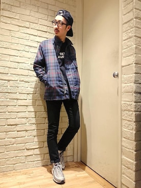 「airmax」｜「アイテム（ブルゾン）」を使った、HOSHIさん（メンズ・170cm）の冬コーディネート