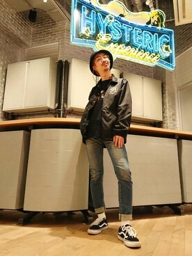 「白ソックス」｜HOSHIさん（メンズ・170cm）の冬コーディネート