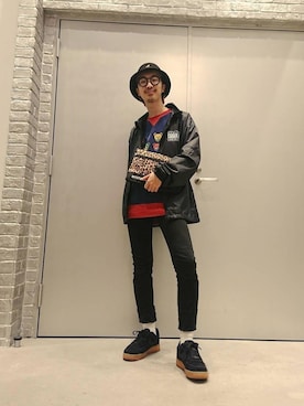「フェスコーデ」｜「アイテム（ブルゾン）」を使った、HOSHIさん（メンズ・170cm）の春コーディネート