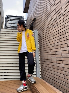 「airmax」｜「アイテム（ジャケット/アウター）」を使った、HOSHIさん（メンズ・170cm）の春コーディネート