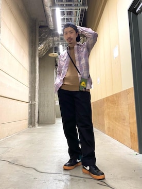 「HYSTERIC GLAMOUR（ヒステリックグラマー）のアイテム（PC・スマホグッズ/家電）」を使った、HOSHIさん（メンズ・168cm）の春コーディネート
