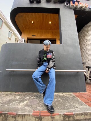 HYSTERIC GLAMOUR スタジャン グリーン WOLF CITY HYSTERIC