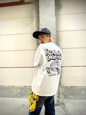 「HYSTERIC GLAMOUR（ヒステリックグラマー）のアイテム（バンダナ/スカーフ）」を使った、HOSHIさん（メンズ・168cm）の冬コーディネート