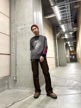 「アイテム（ウォレットチェーン）」を使った、HOSHIさん（メンズ・168cm）の春コーディネート