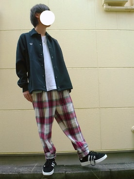 「HANES（ヘインズ）の【OUTLET STORE PRICE】【Hanes/ヘインズ】ジャパンフィット JAPAN FIT 【2枚組】クルーネックTシャツ（Tシャツ/カットソー）」を使った、Nisssy＊さん（メンズ・156cm）の秋コーディネート