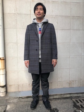 西口さん(メンズ・175cm)の冬コーディネート