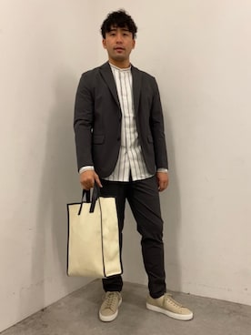 西口さん（メンズ・175cm）の春コーディネート