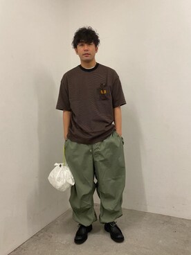 「KLEMAN（クレマン）の＜KLEMAN＞ PADRE/シューズ（モカシン/デッキシューズ）」を使った、西口さん（メンズ・175cm）の春コーディネート