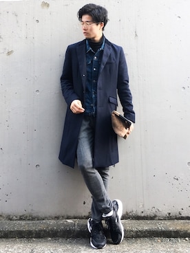 「AZUL by moussy（アズールバイマウジー）のアイテム（デニムジャケット）」を使った、kazさん（メンズ・173cm）の春コーディネート