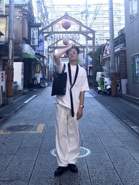 「KICS DOCUMENT.（キクス ドキュメント）のアイテム（トップス）」を使った、kazさん（メンズ・173cm）の夏コーディネート