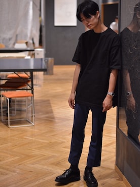 「KICS DOCUMENT.（キクス ドキュメント）のアイテム（トップス）」を使った、kazさん（メンズ・173cm）の秋コーディネート
