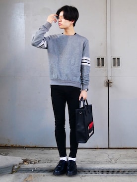 「GIVENCHY（ジバンシイ）のアイテム（スウェット）」を使った、kazさん（メンズ・173cm）の秋コーディネート