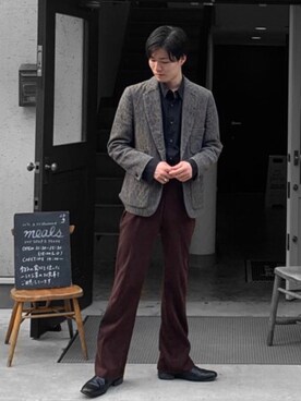「Paul Smith（ポールスミス）のアイテム（テーラードジャケット、イエロー系）」を使った、kazさん（メンズ・173cm）の秋コーディネート