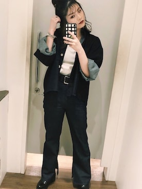 「JEANASIS（ジーナシス）のアイテム（デニムジャケット）」を使った、マキ（JEANASiS）さん（レディース・165cm）の春コーディネート