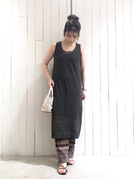 「マキの服」｜「アイテム（ワンピース/ドレス）」を使った、マキ（JEANASiS）さん（レディース・165cm）の春コーディネート