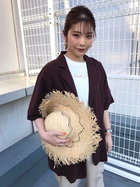 「マキの服」｜「アイテム（ジャケット/アウター）」を使った、マキ（JEANASiS）さん（レディース・165cm）の春コーディネート