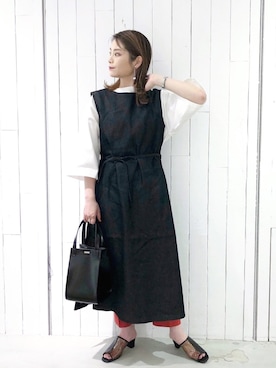 「マキの服」｜「アイテム（ワンピース/ドレス）」を使った、マキ（JEANASiS）さん（レディース・165cm）の春コーディネート