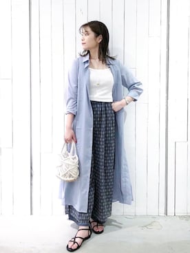 「マキの服」｜「アイテム（ワンピース/ドレス）」を使った、マキ（JEANASiS）さん（レディース・165cm）の夏コーディネート