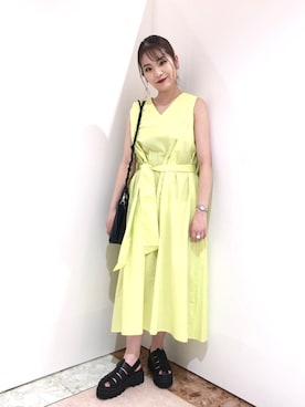 「マキの服」｜「アイテム（ワンピース/ドレス）」を使った、マキ（JEANASiS）さん（レディース・165cm）の夏コーディネート