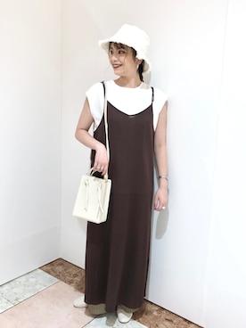 「マキの服」｜「アイテム（ワンピース/ドレス）」を使った、マキ（JEANASiS）さん（レディース・165cm）の夏コーディネート