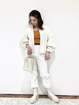 「マキの服」｜「アイテム（ジャケット/アウター）」を使った、マキ（JEANASiS）さん（レディース・165cm）の夏コーディネート