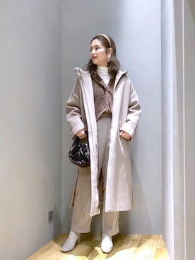 「マキの服」｜「アイテム（ジャケット/アウター）」を使った、マキ（JEANASiS）さん（レディース・165cm）の冬コーディネート