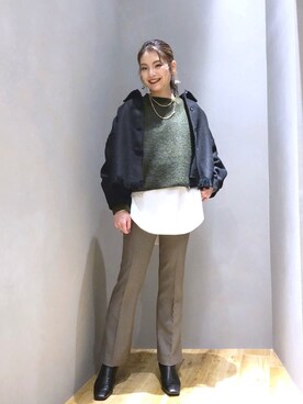 「マキの服」｜「アイテム（ジャケット/アウター）」を使った、マキ（JEANASiS）さん（レディース・165cm）の冬コーディネート