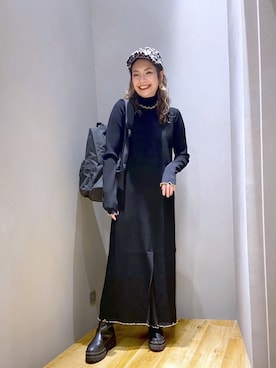 「マキの服」｜「アイテム（ワンピース/ドレス）」を使った、マキ（JEANASiS）さん（レディース・165cm）の冬コーディネート