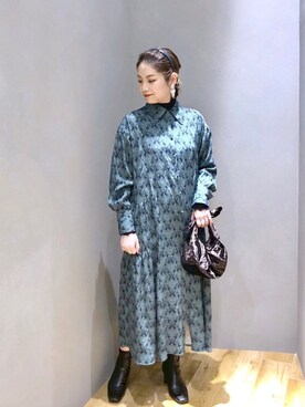 「マキの服」｜「アイテム（ワンピース/ドレス）」を使った、マキ（JEANASiS）さん（レディース・165cm）の冬コーディネート