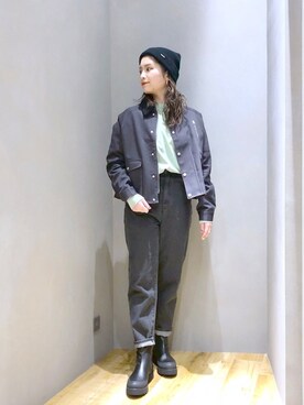 「JEANASIS（ジーナシス）のアイテム（その他アウター）」を使った、マキ（JEANASiS）さん（レディース・165cm）の冬コーディネート