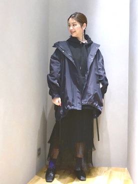 「マキの服」｜「アイテム（ジャケット/アウター）」を使った、マキ（JEANASiS）さん（レディース・165cm）の冬コーディネート