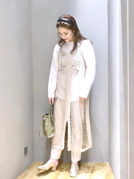 「マキの服」｜「アイテム（ワンピース/ドレス）」を使った、マキ（JEANASiS）さん（レディース・165cm）の春コーディネート