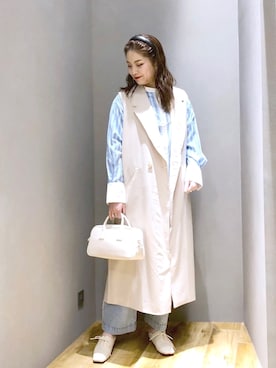 「JEANASIS（ジーナシス）のアイテム（その他アウター）」を使った、マキ（JEANASiS）さん（レディース・165cm）の春コーディネート