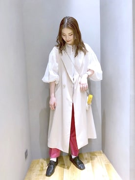 「JEANASIS（ジーナシス）のアイテム（その他アウター）」を使った、マキ（JEANASiS）さん（レディース・165cm）の春コーディネート