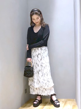 「ジーナシス」｜「アイテム（ハンドバッグ）」を使った、マキ（JEANASiS）さん（レディース・165cm）の春コーディネート