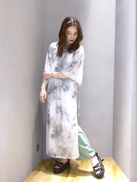 「マキの服」｜「アイテム（ワンピース/ドレス）」を使った、マキ（JEANASiS）さん（レディース・165cm）の春コーディネート