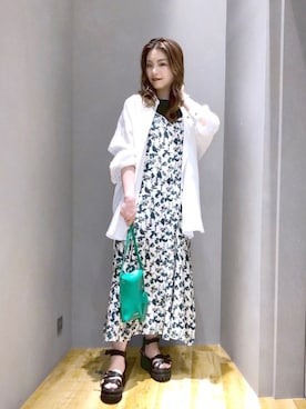 「マキの服」｜「アイテム（ワンピース/ドレス）」を使った、マキ（JEANASiS）さん（レディース・165cm）の春コーディネート