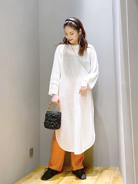 「ジーナシス」｜「アイテム（ハンドバッグ）」を使った、マキ（JEANASiS）さん（レディース・165cm）の春コーディネート
