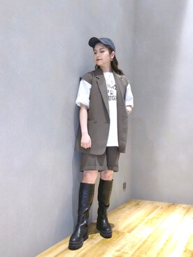 「マキの服」｜「アイテム（ジャケット/アウター）」を使った、マキ（JEANASiS）さん（レディース・165cm）の春コーディネート