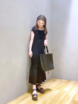 「マキの服」｜「アイテム（ワンピース/ドレス）」を使った、マキ（JEANASiS）さん（レディース・165cm）の春コーディネート