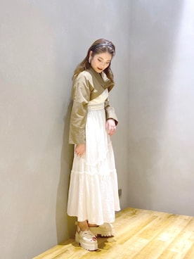 「JEANASIS（ジーナシス）のアイテム（その他アウター）」を使った、マキ（JEANASiS）さん（レディース・165cm）の春コーディネート