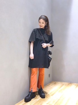 「ジーナシス」｜「アイテム（キャミソール）」を使った、マキ（JEANASiS）さん（レディース・165cm）の春コーディネート