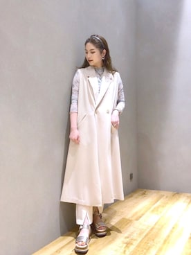 「JEANASIS（ジーナシス）のアイテム（その他アウター）」を使った、マキ（JEANASiS）さん（レディース・165cm）の春コーディネート