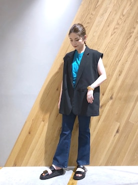 「マキの服」｜「アイテム（ジャケット/アウター）」を使った、マキ（JEANASiS）さん（レディース・165cm）の春コーディネート