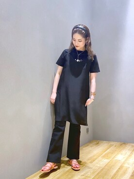 「ジーナシス」｜「アイテム（キャミソール）」を使った、マキ（JEANASiS）さん（レディース・165cm）の春コーディネート