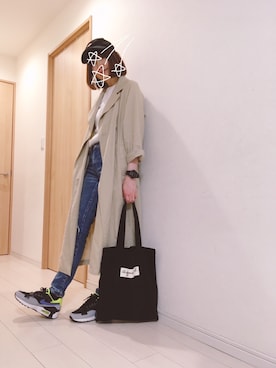 NAHOさんの「【agnes b. pour ADAM ET ROPE'】TOTE BAG WITH BOX LOGO」を使ったコーディネート