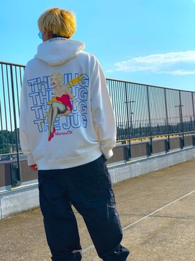 「AVIREX（アヴィレックス）のアイテム（オールインワン・サロペット）」を使った、Takuyaさん（メンズ・168cm）の秋コーディネート