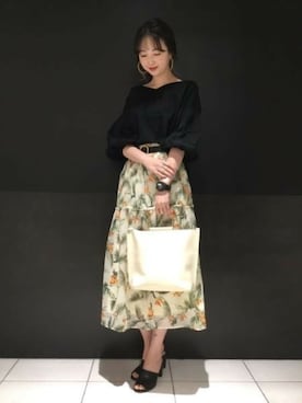 「バルーンスリーブ」｜runrunさん（レディース・168cm）の春コーディネート