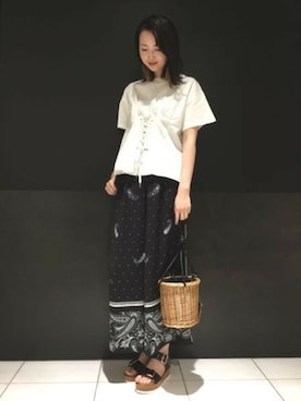 「コルセット」｜runrunさん（レディース・168cm）の春コーディネート